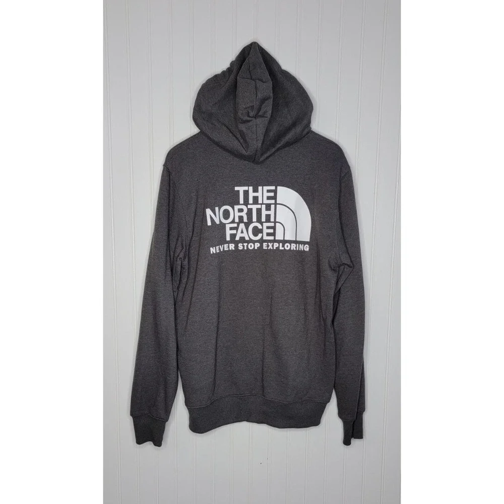 The North Face Pullover Hoodie Men's Size Medium Gray Big Logo